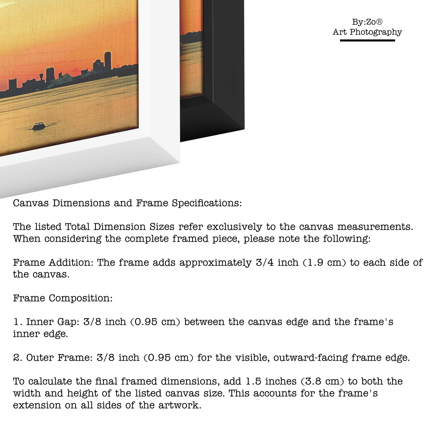 Floater Framed Canvas "August Farewell: A Painted Sky's Promise" by Maria Desnoyers teelaunch