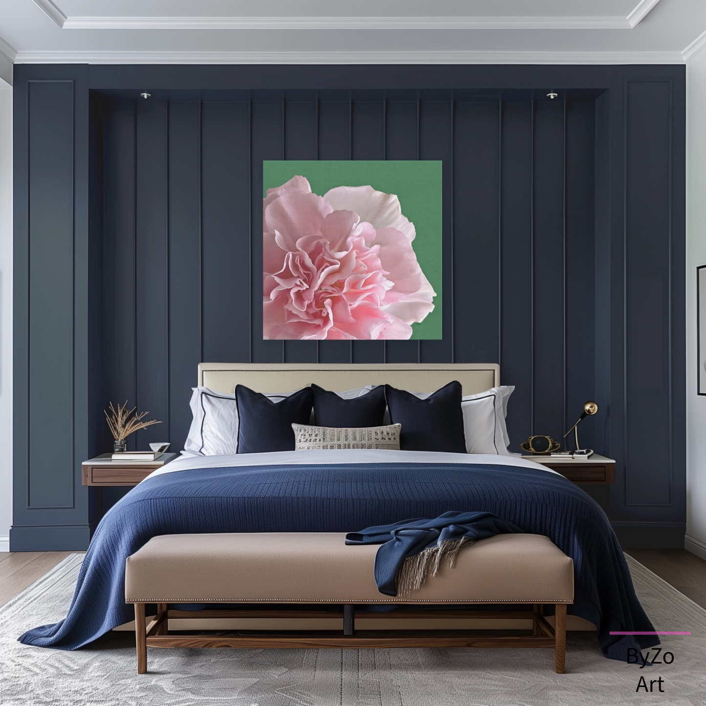 Carnation Flower Canvas Wall Decor Original Photography teelaunch By:Zo
