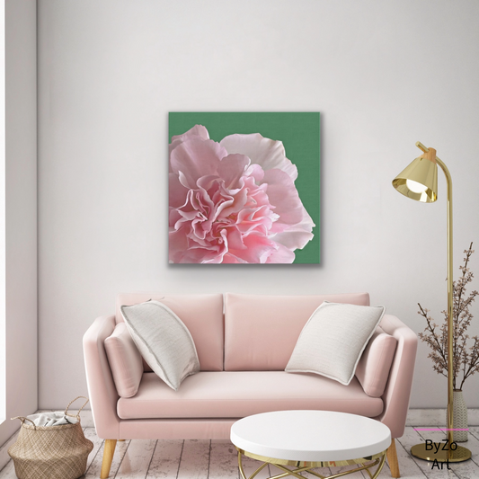 Carnation Flower Canvas Wall Decor Original Photography teelaunch By:Zo