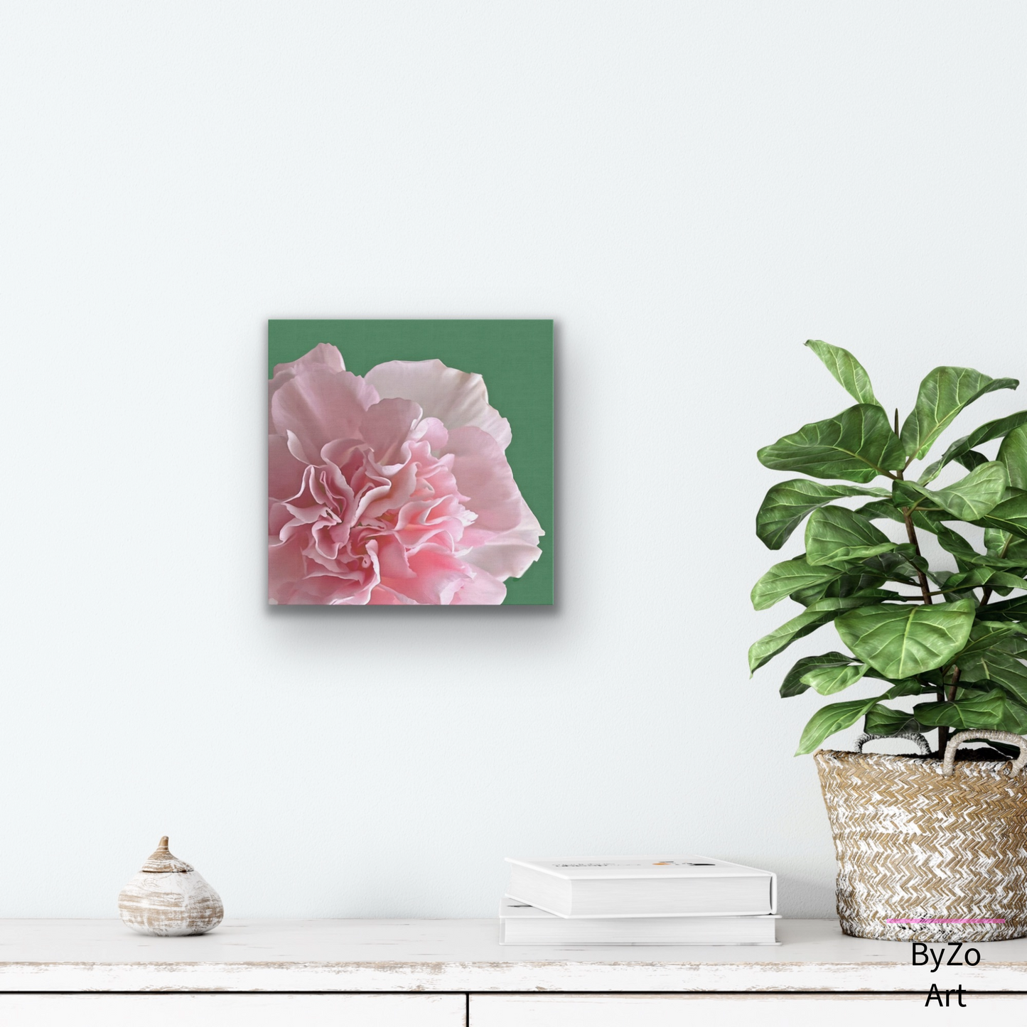 Carnation Flower Canvas Wall Decor Original Photography teelaunch By:Zo