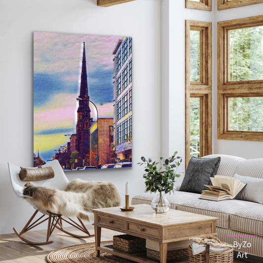 RUSH HOURS Digital Art Derived From Original Photography Of Buffalo New York Cityscapes Pictorem.com