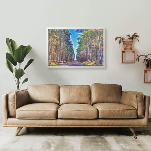 Framed, "To This Path I Go" New Zealand Landscape teelaunch