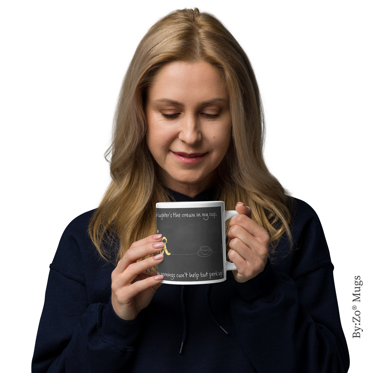 White glossy mug By:Zo