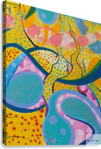 GALACTIC LANDSCAPE 1 Abstract Art Print from Original Acrylic Painting on Canvas by Carolina Cordon By:Zo® - By:Zo