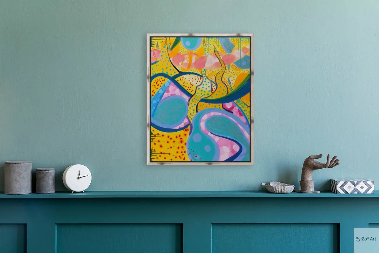 GALACTIC LANDSCAPE 1 Abstract Art Print from Original Acrylic Painting on Canvas by Carolina Cordon By:Zo® - By:Zo