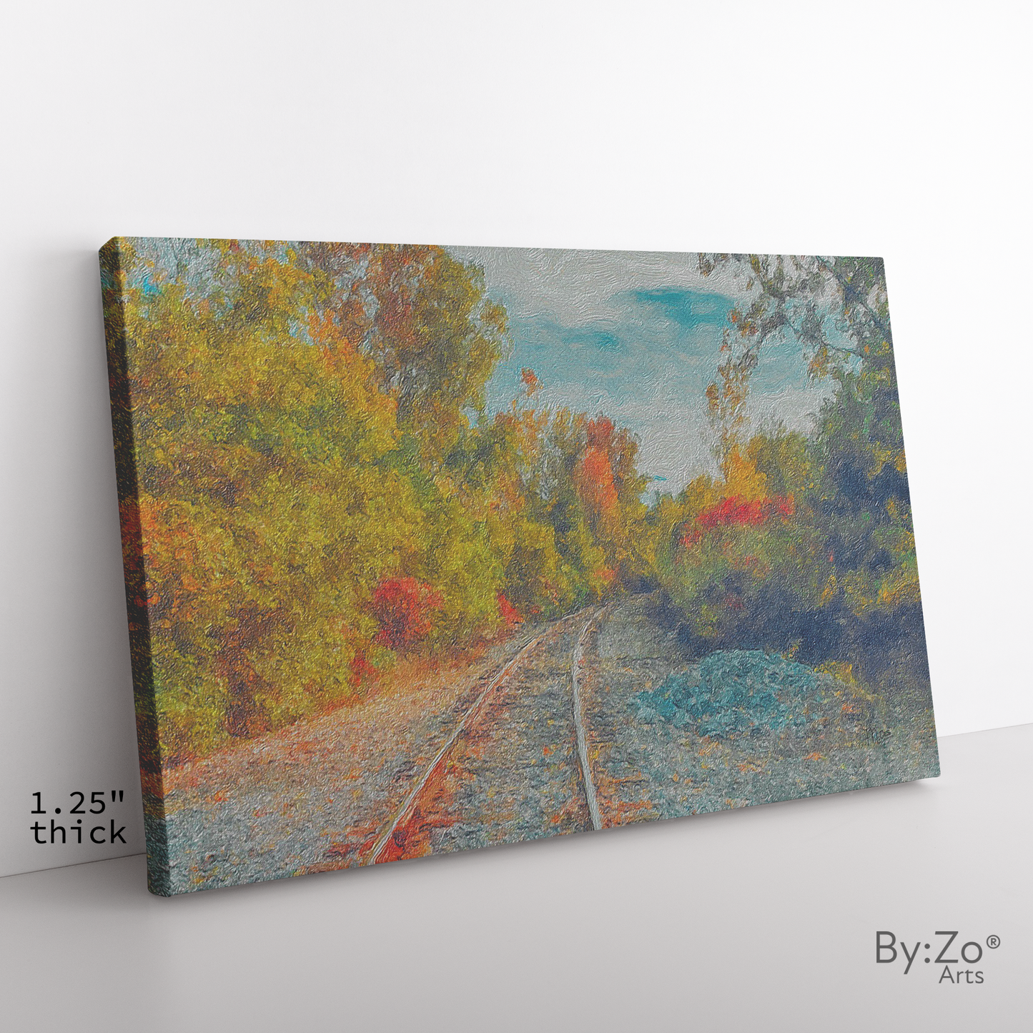 AUTUMN RAILWAYS and SKIES By:Zo art - By:Zo