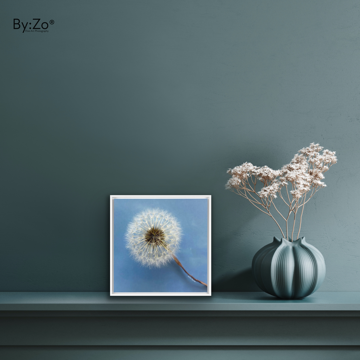 Wall Art Dandelion Make-a-Wish Make-Magic Original Art on Framed Canvas Floater Fine-Art Photography By:Zo® - By:Zo