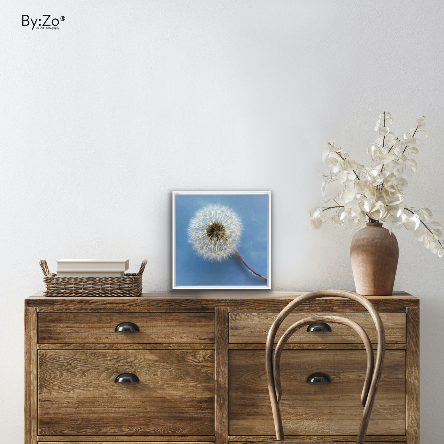 Wall Art Dandelion Make-a-Wish Make-Magic Original Art on Framed Canvas Floater Fine-Art Photography By:Zo® - By:Zo