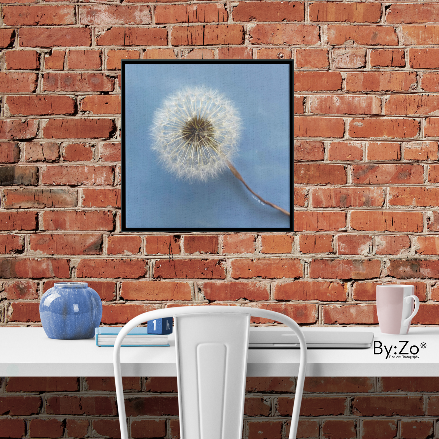 Wall Art Dandelion Make-a-Wish Make-Magic Original Art on Framed Canvas Floater Fine-Art Photography By:Zo® - By:Zo