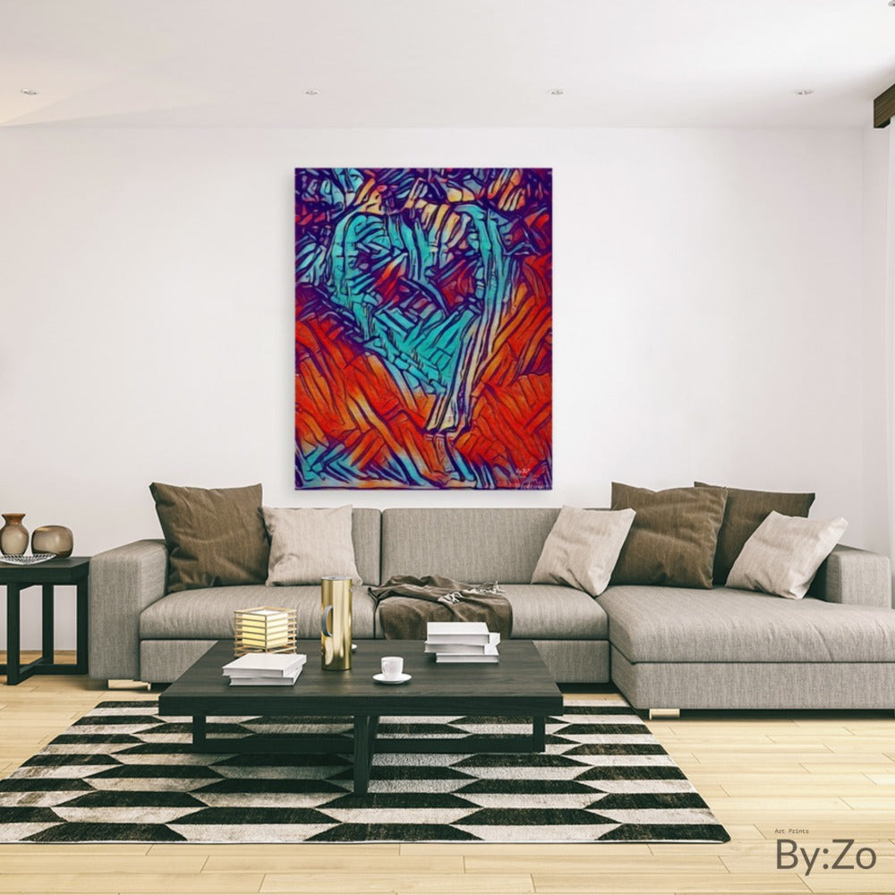 FROSTED HEART Abstract Digital Art  from Sketch By:Zo® - By:Zo