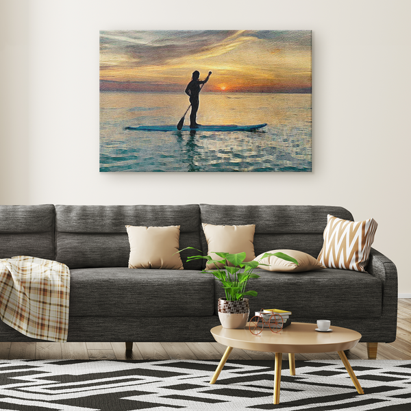 Beautiful Island SILHOUETTE and SUNSET Canvas Print Digital Art from Original Photograph By:Zo® - By:Zo