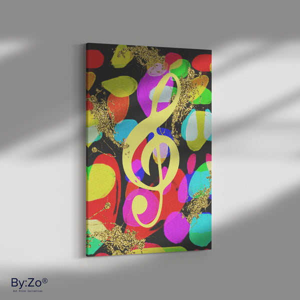 Musical Night Original Mixed-Media Gallery Quality Canvas Print By:Zo Arts - By:Zo