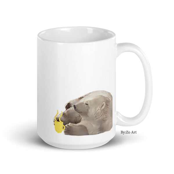 "Good Morning Sleepy Head 2" White Ceramic Mug - By:Zo