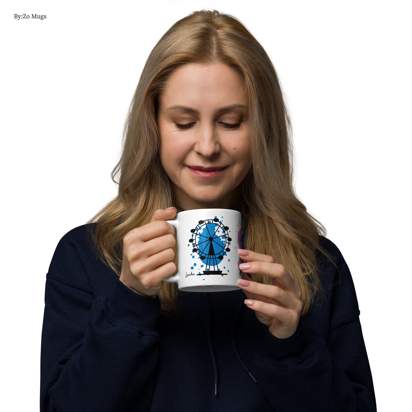 London Paris New York White Ceramic Mug - By:Zo