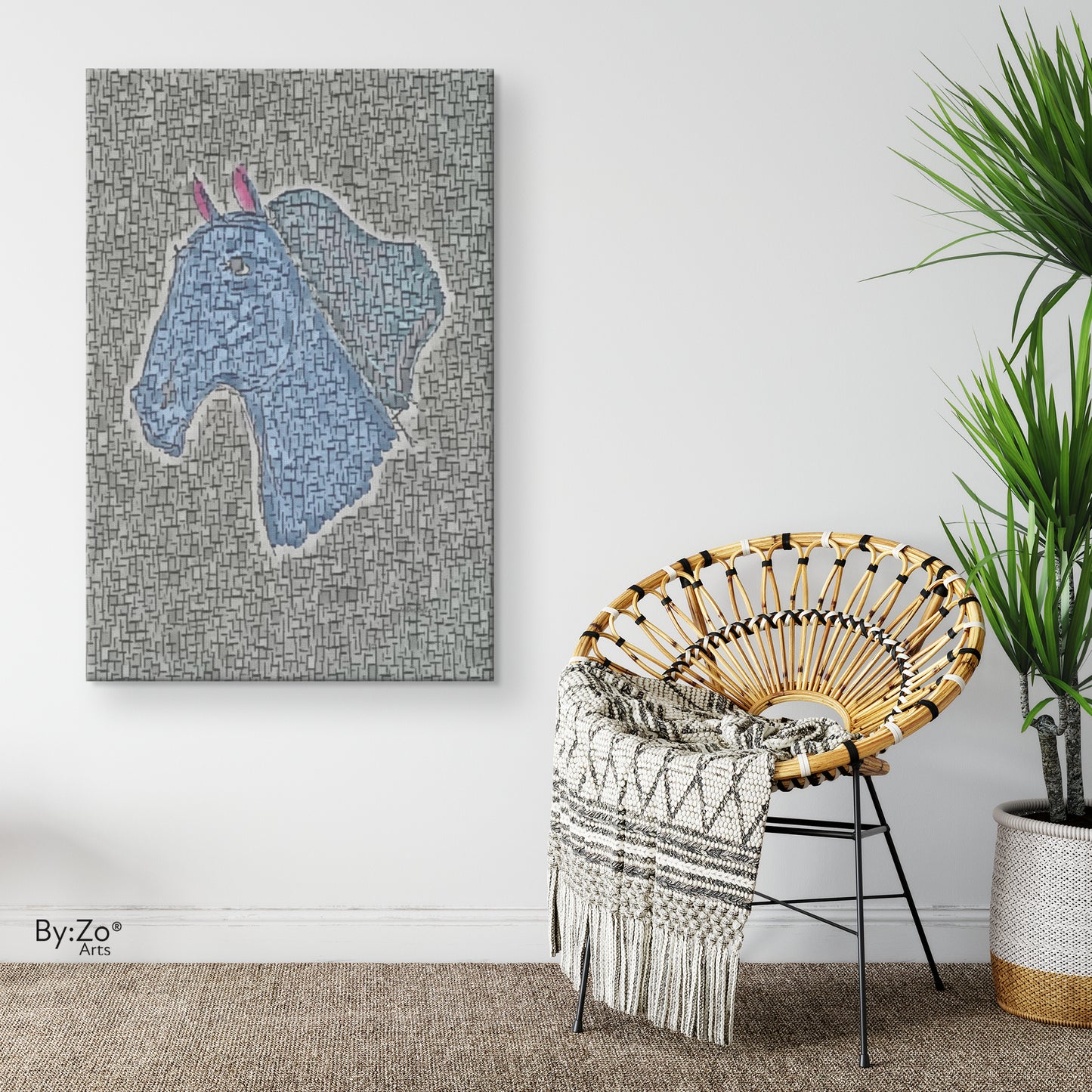 "Brave" Original Horse Illustration Fine Art ByZo Arts - By:Zo
