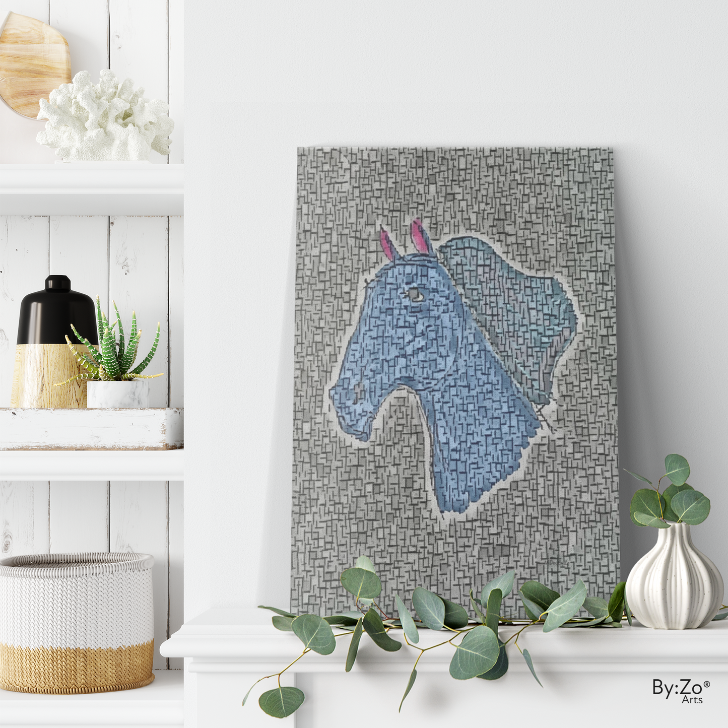 "Brave" Original Horse Illustration Fine Art ByZo Arts - By:Zo