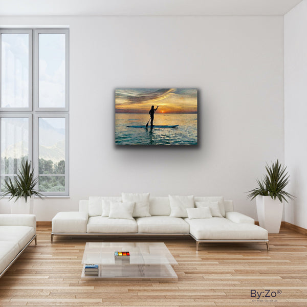 Beautiful Island SILHOUETTE and SUNSET Canvas Print Digital Art from Original Photograph By:Zo® - By:Zo