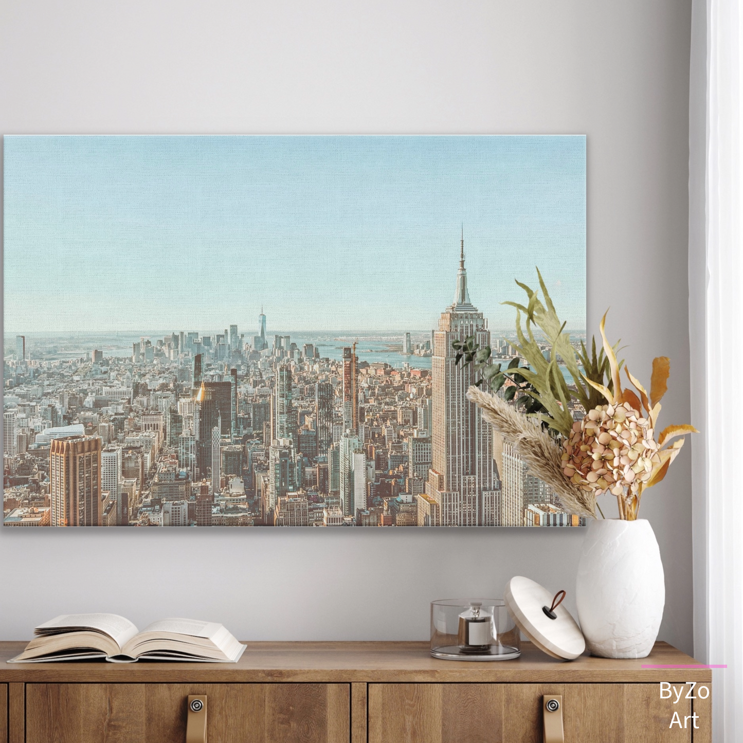 Wrapped Canvas, "August Farewell: A Painted Sky's Promise" teelaunch