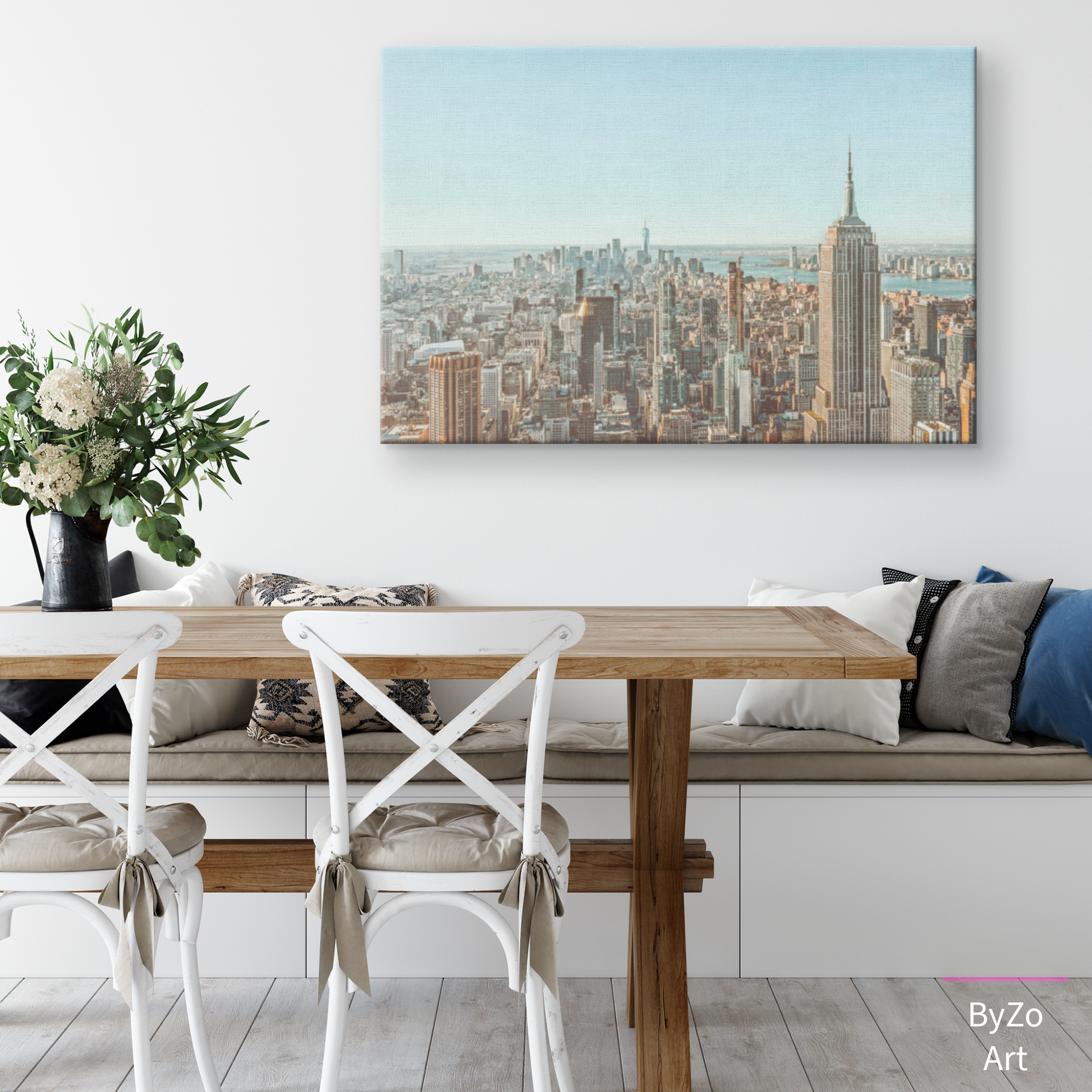 Wrapped Canvas, "August Farewell: A Painted Sky's Promise" teelaunch