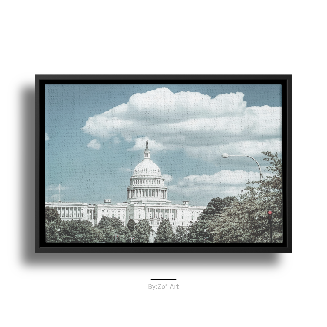 Floater Framed Canvas, The Capitol Fine Art Photography teelaunch