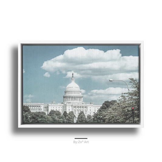 Floater Framed Canvas, The Capitol Fine Art Photography teelaunch