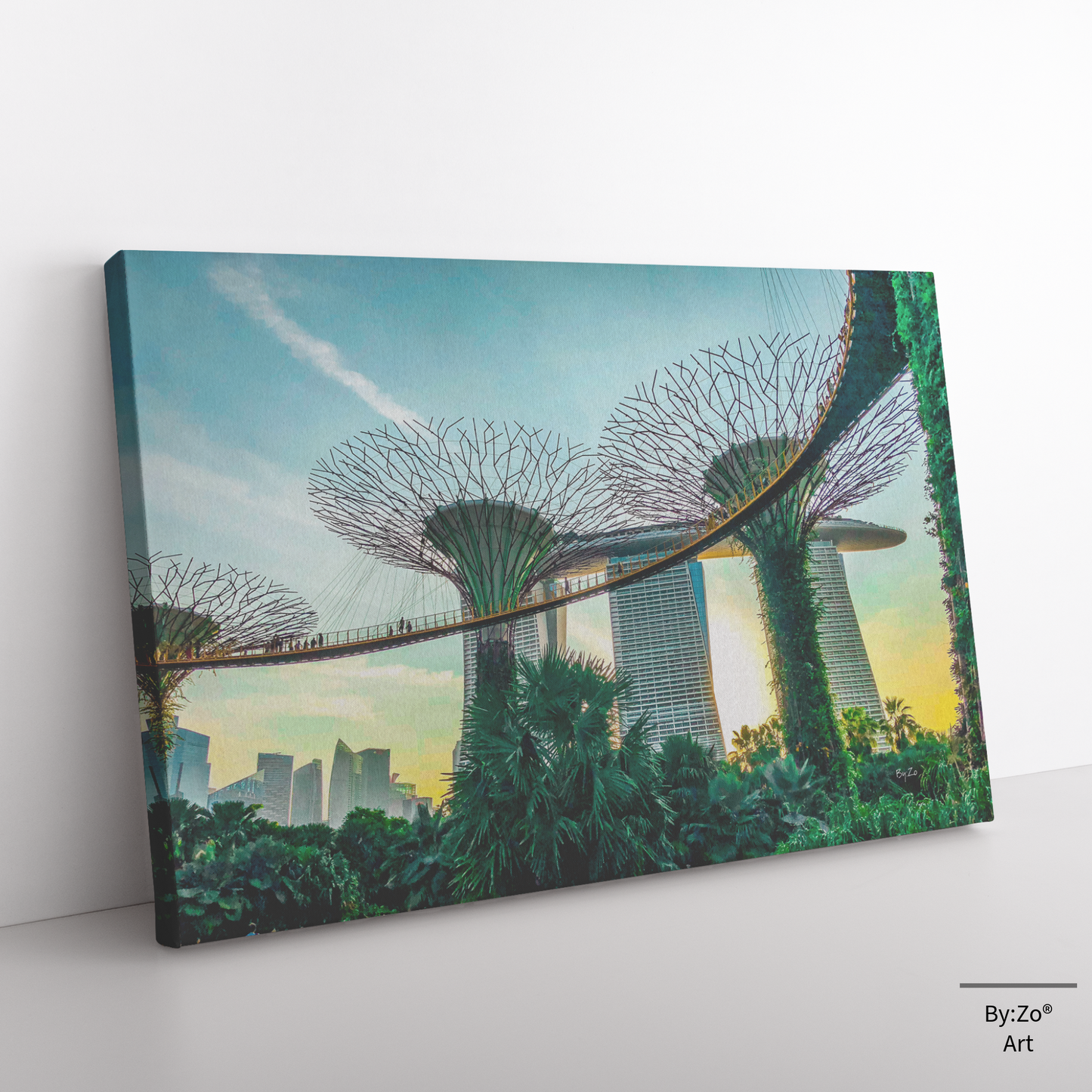 Singapore Sunset Wrapped Canvas teelaunch