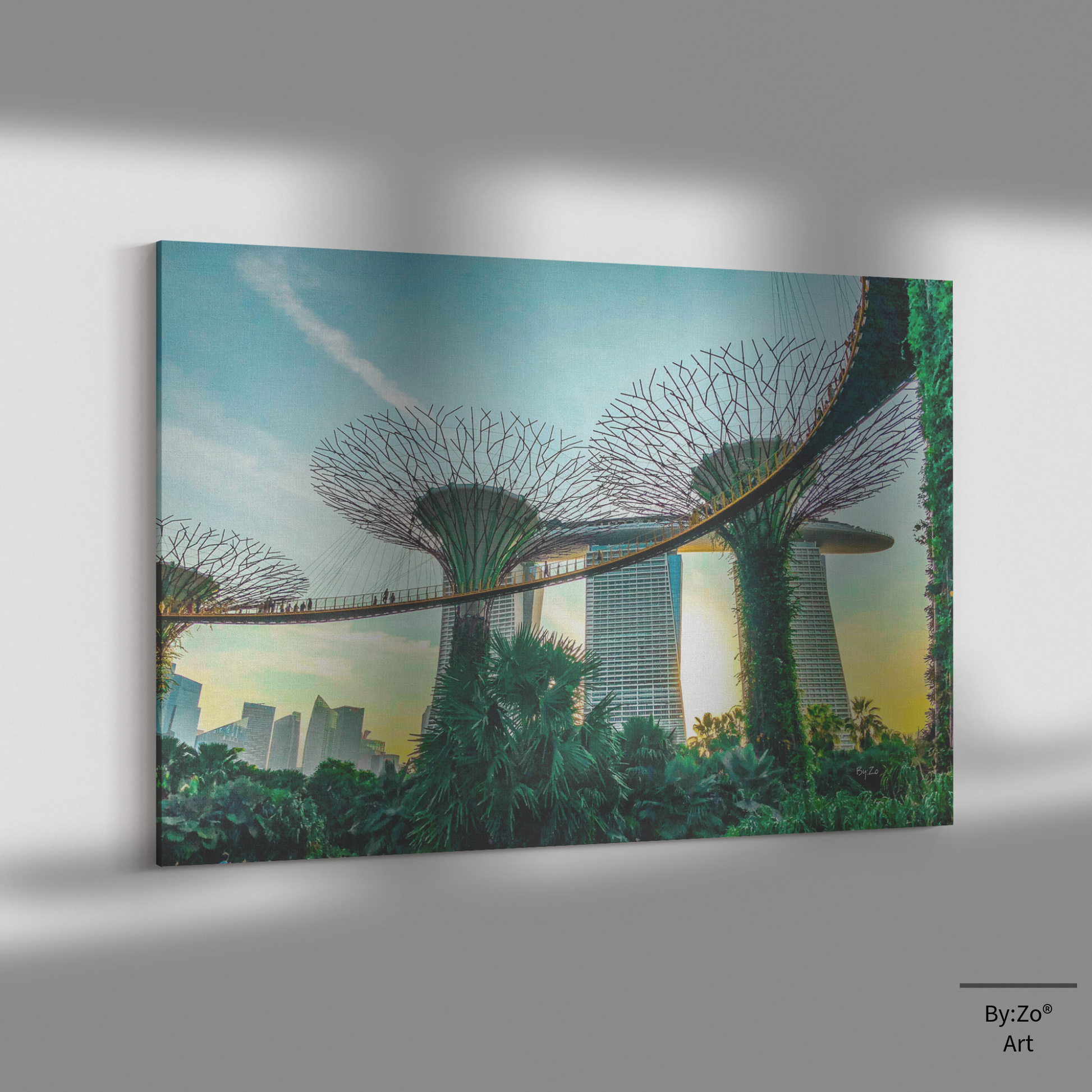 Singapore Sunset Wrapped Canvas teelaunch