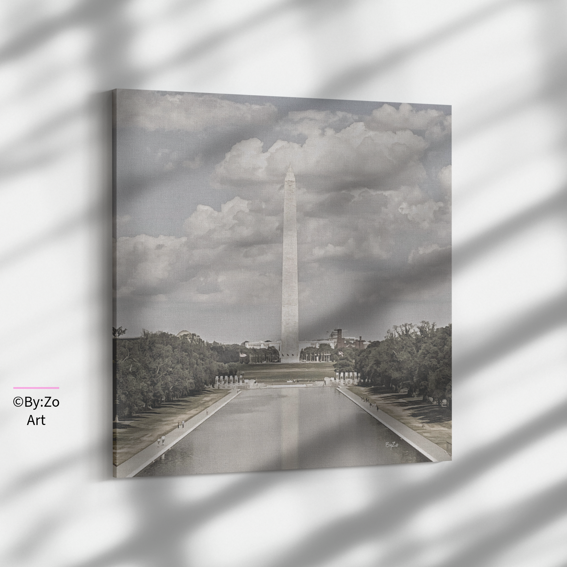 Washington Monument DC, Square Canvas ByZo Art Photography teelaunch