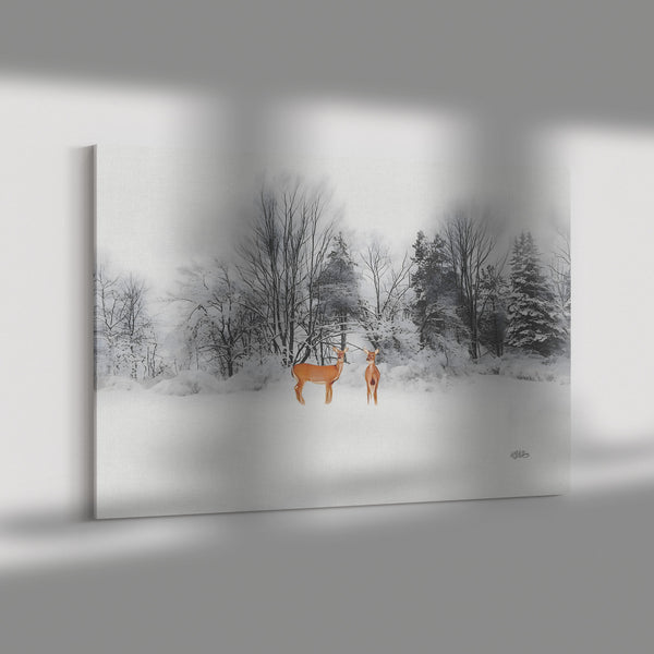 Deers on Snow - By:Zo