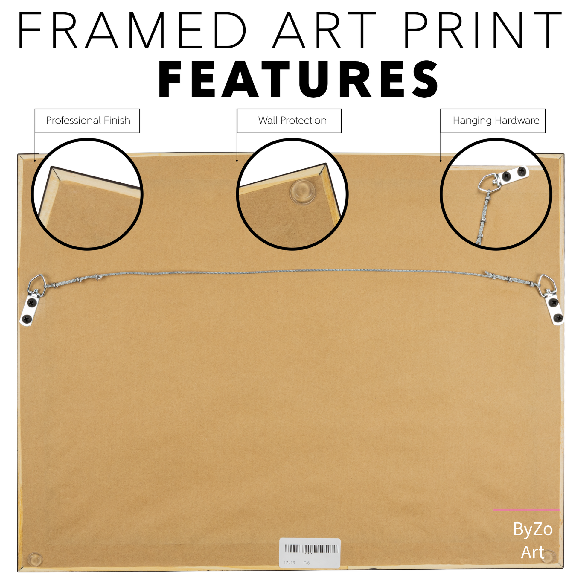 Framed Archival Semi-Gloss Paper, "Rugged Coastline" teelaunch