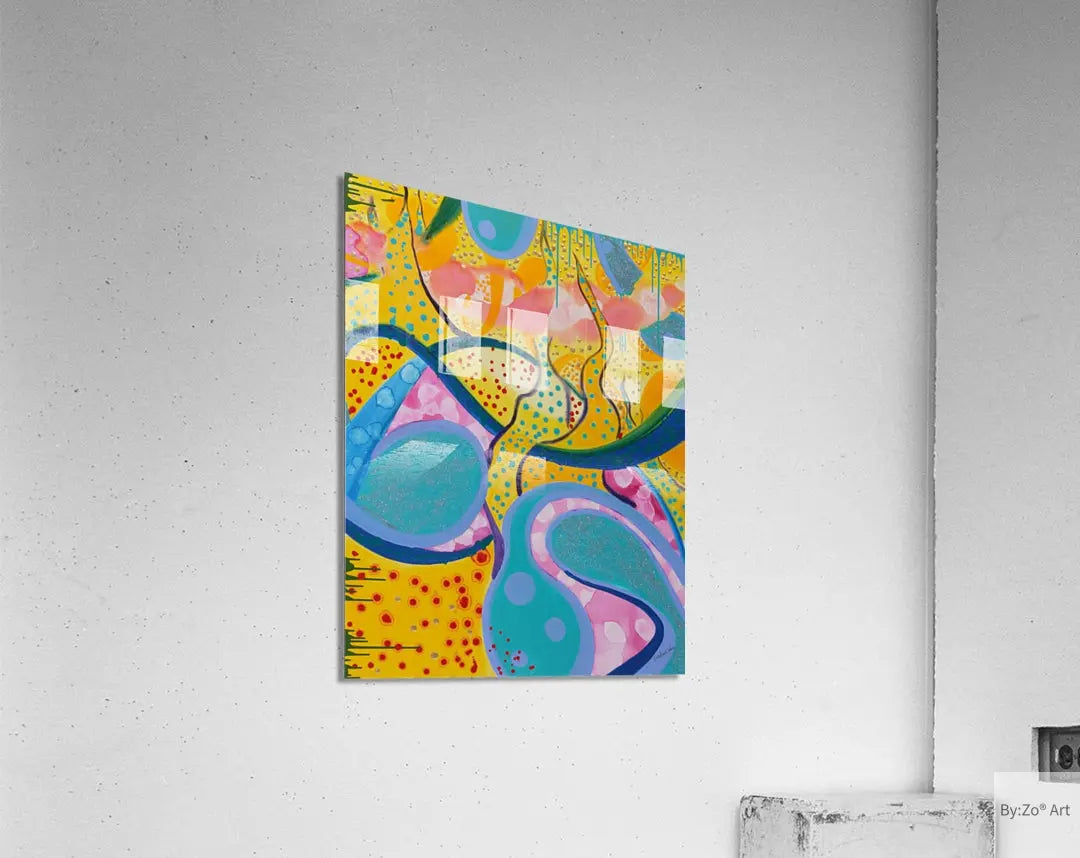 GALACTIC LANDSCAPE 1 Abstract Art Print from Original Acrylic Painting on Canvas by Carolina Cordon By:Zo® - By:Zo