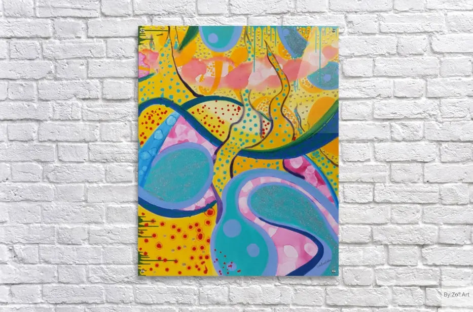 GALACTIC LANDSCAPE 1 Abstract Art Print from Original Acrylic Painting on Canvas by Carolina Cordon By:Zo® - By:Zo