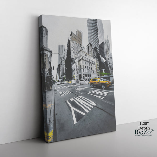 New York City Bus Lane Only Original Photography on Canvas - By:Zo