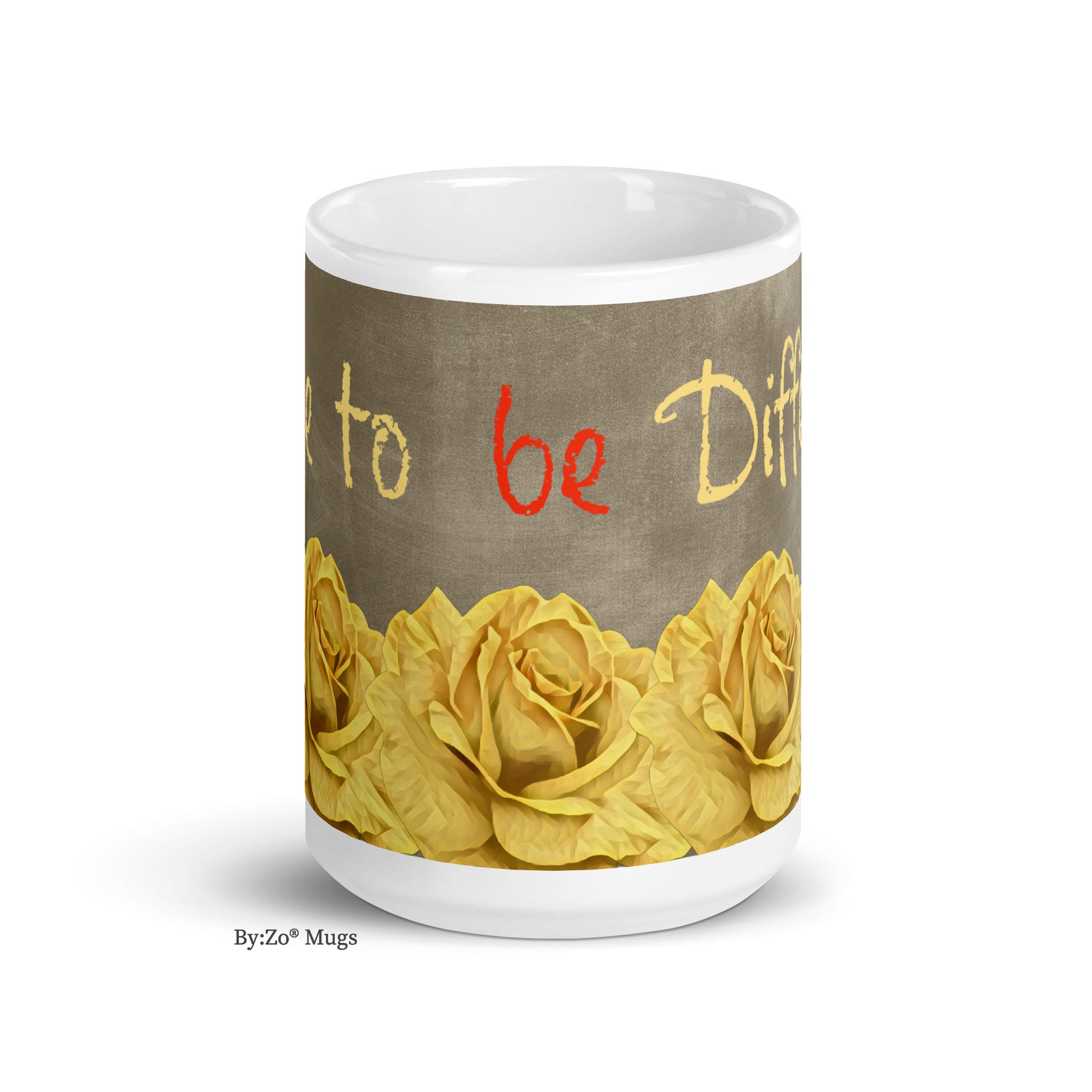 Dare To Be Different White Glossy Mug - By:Zo