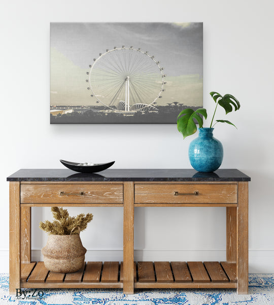 Singapore Flyer on Wrapped Canvas Print Original Photography - By:Zo
