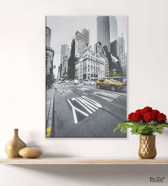 New York City Bus Lane Only Original Photography on Canvas - By:Zo