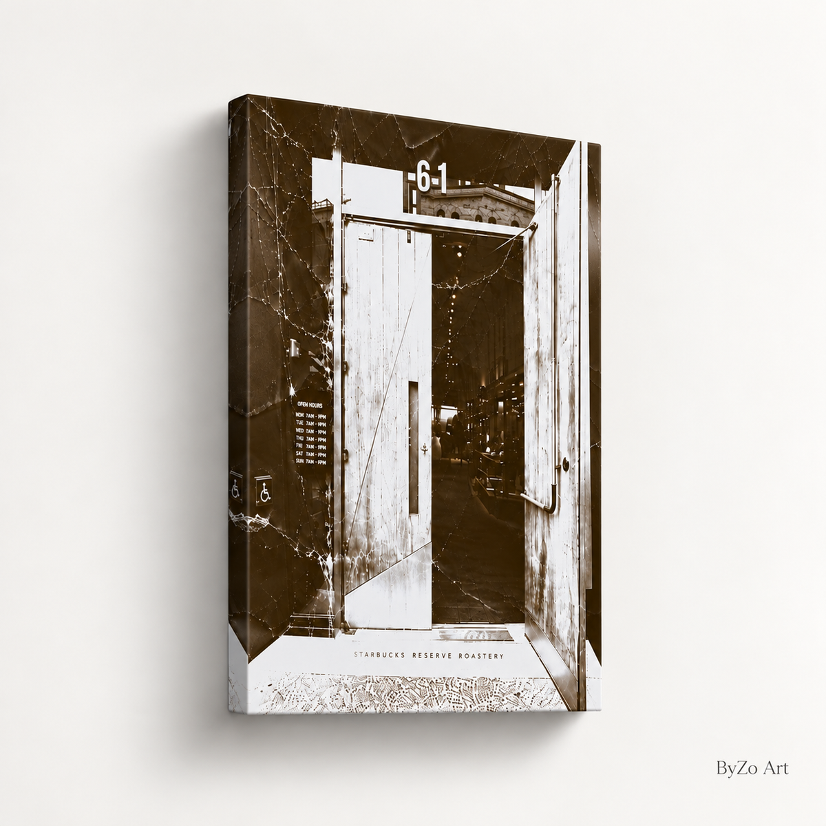 The Roastery Door | Vintage NYC Fine Art Photography Pictorem.com for ByZo Art