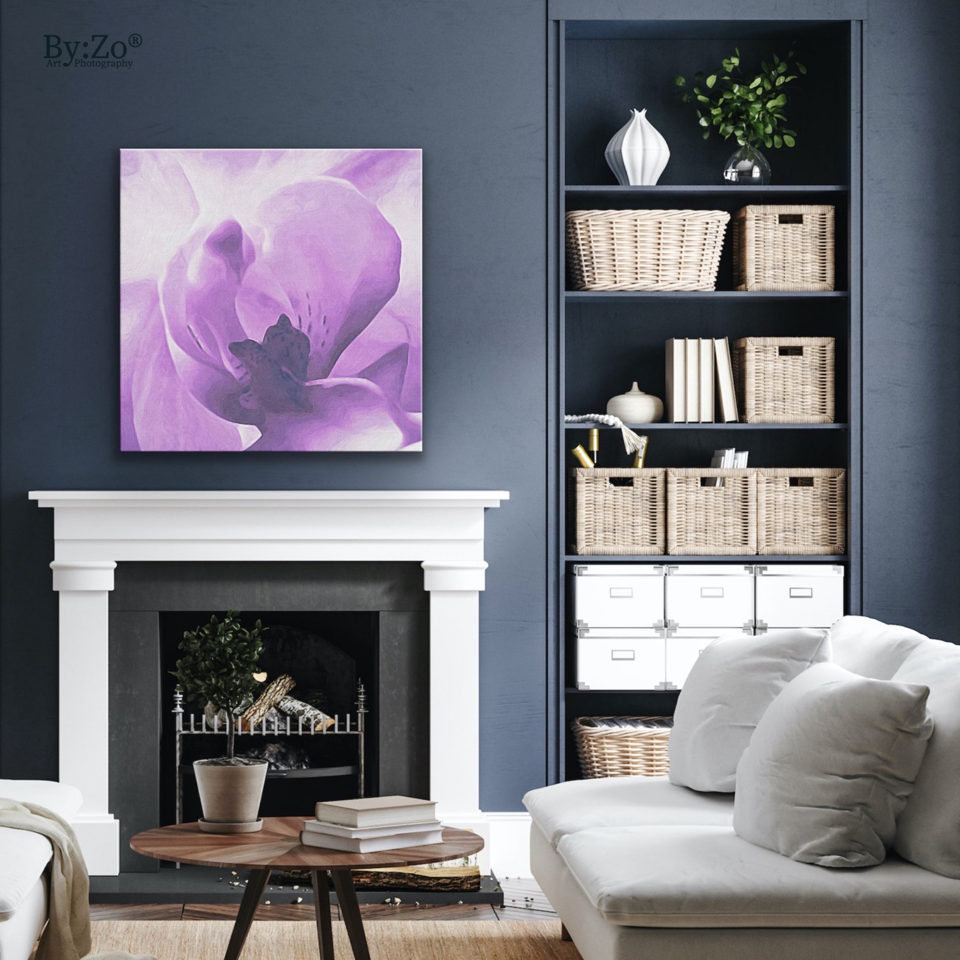 Orchid On Wrapped Canvas Original Art Photography - By:Zo