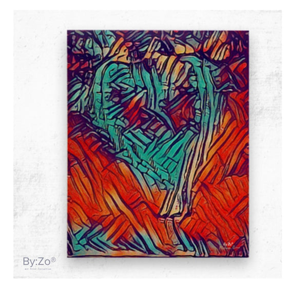 FROSTED HEART Abstract Digital Art  from Sketch By:Zo® - By:Zo