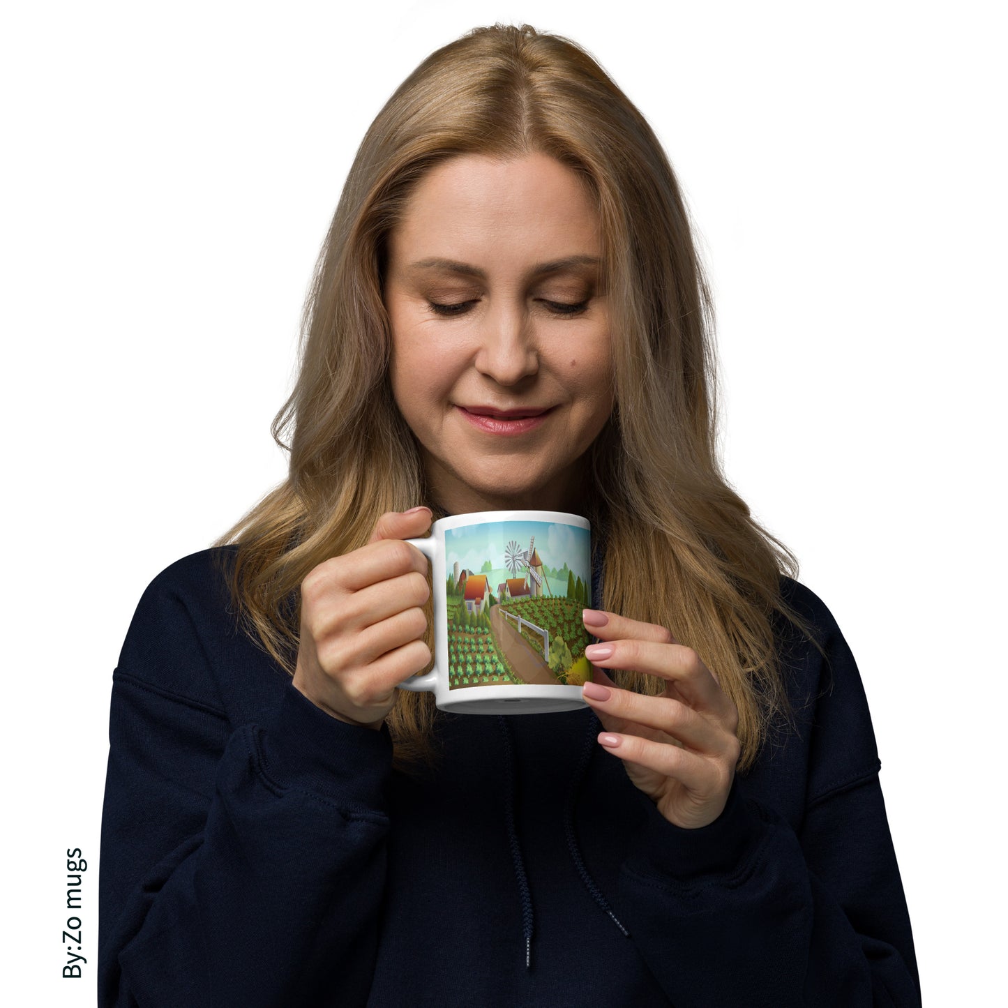 On The Farm White Ceramic Mug - By:Zo