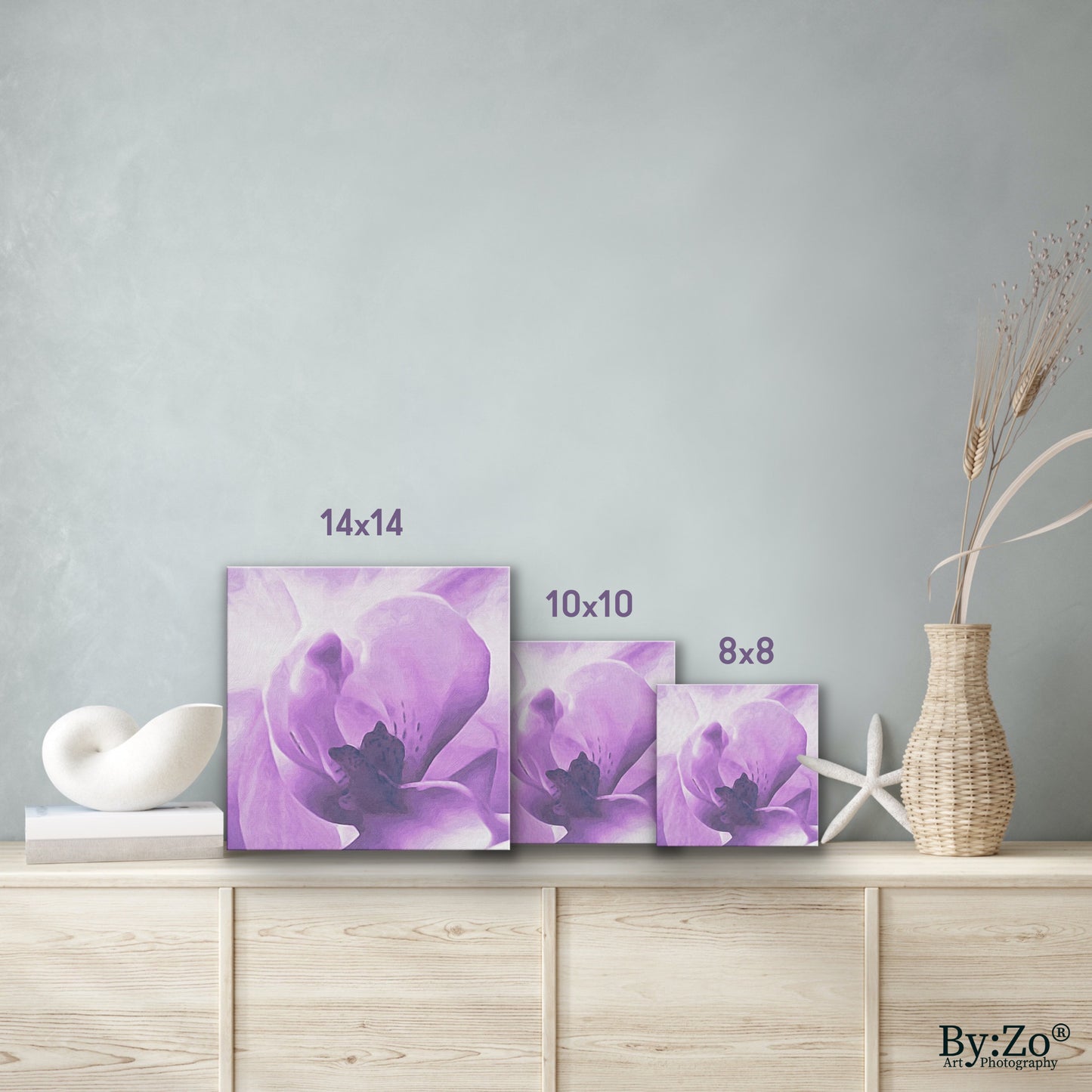 Orchid On Wrapped Canvas Original Art Photography - By:Zo